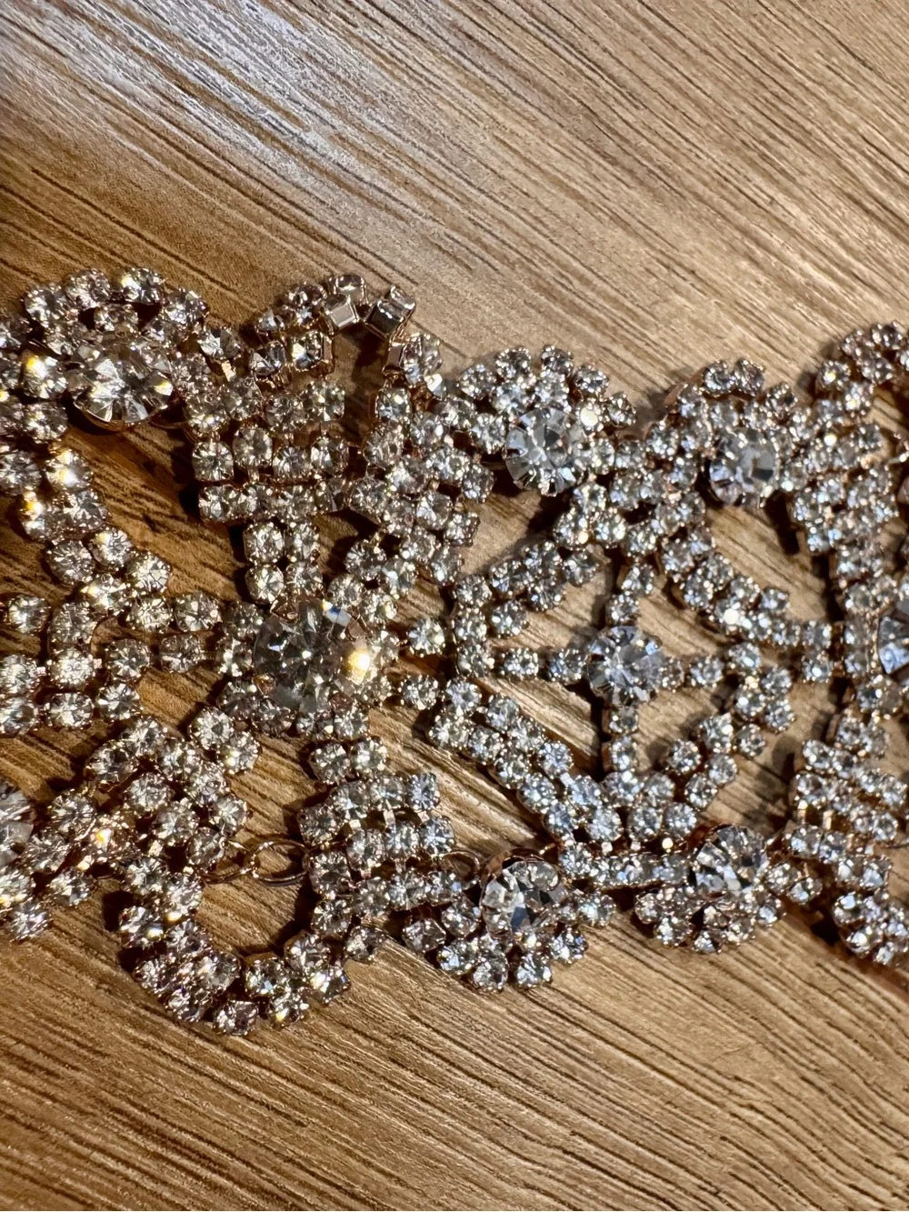 Rose Gold Crystal Bridal Sash Belt | Wedding Dress Band | Size 6-20